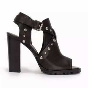 Polo Ralph Lauren Black Studded Heel Sandals